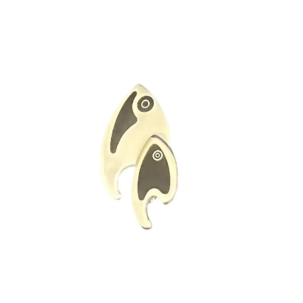 Vintage Erik Magnussen Denmark Sterling Silver Pisces Fish Brooch No. 40 RARE